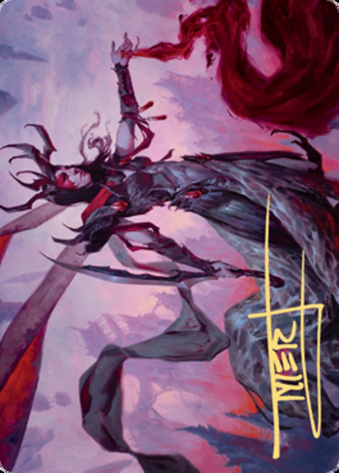Drana, the Last Bloodchief Art Card (Gold-Stamped Signature) [Zendikar Rising Art Series] | Fandemonia Ltd