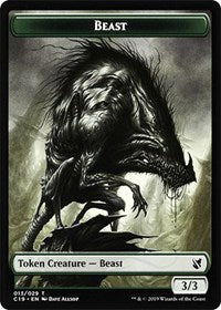 Beast (013) // Wurm Double-sided Token [Commander 2019] | Fandemonia Ltd
