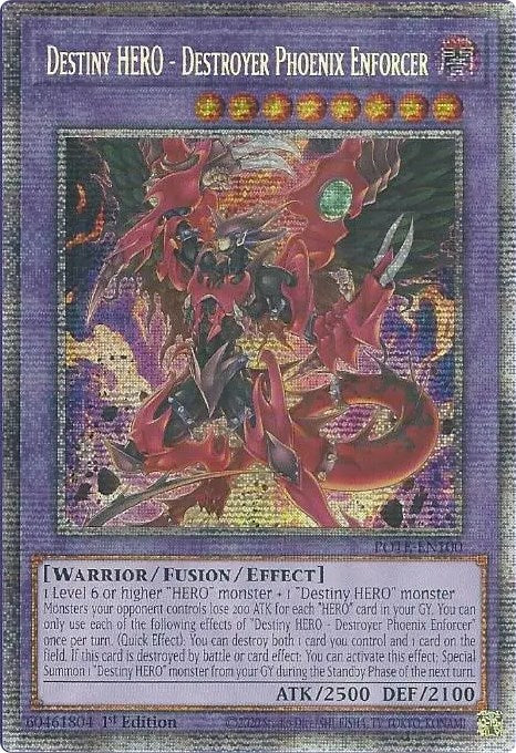 Destiny HERO - Destroyer Phoenix Enforcer [POTE-EN100] Starlight Rare | Fandemonia Ltd