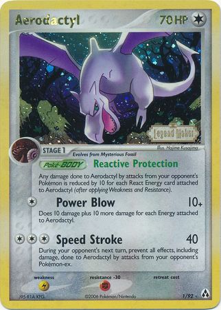 Aerodactyl (1/92) (Stamped) [EX: Legend Maker] | Fandemonia Ltd