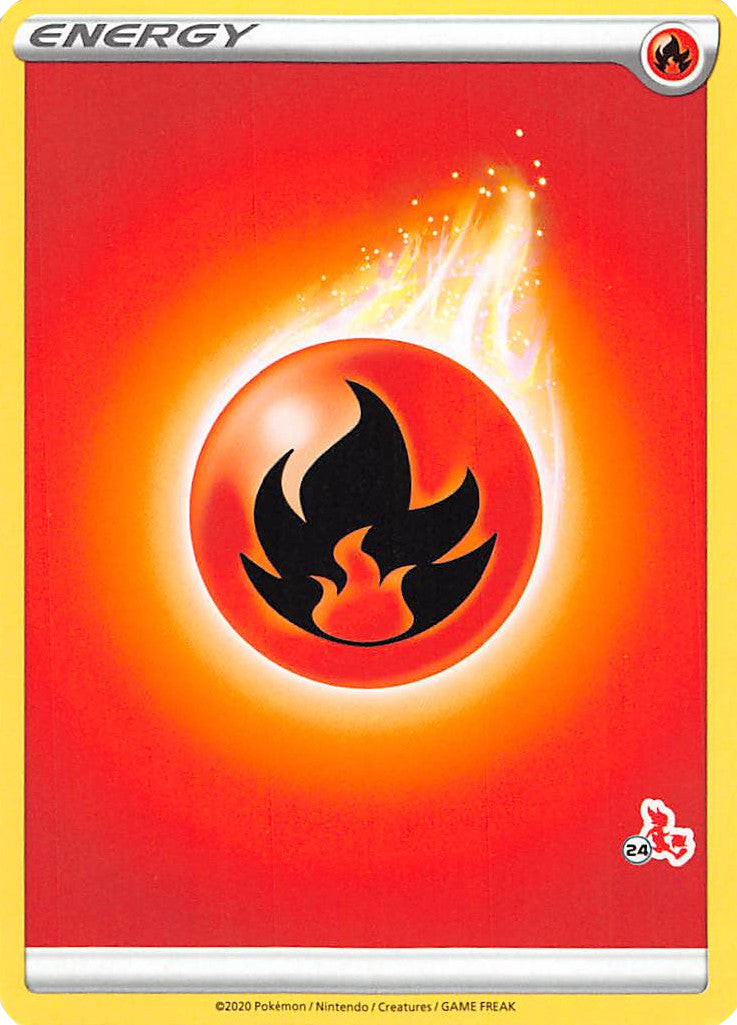 Fire Energy (Cinderace Stamp #24) [Battle Academy 2022] | Fandemonia Ltd