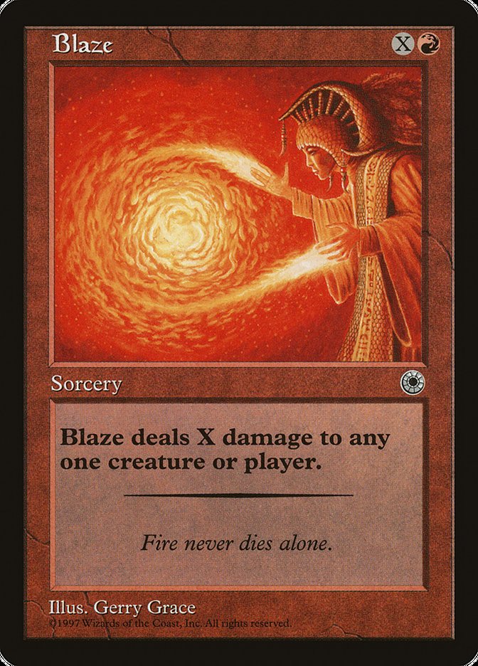 Blaze (With Flavor Text) [Portal] | Fandemonia Ltd