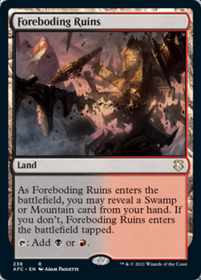 Foreboding Ruins [Dungeons & Dragons: Adventures in the Forgotten Realms Commander] | Fandemonia Ltd