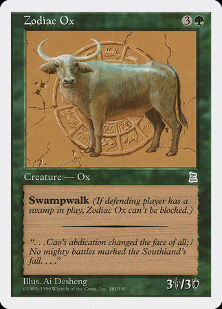 Zodiac Ox [Portal Three Kingdoms] | Fandemonia Ltd