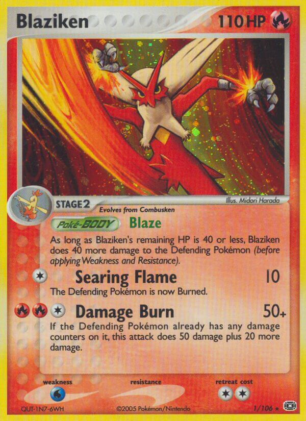 Blaziken (1/106) (Theme Deck Exclusive) [EX: Emerald] | Fandemonia Ltd