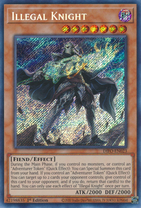 Illegal Knight [DIFO-EN023] Secret Rare | Fandemonia Ltd