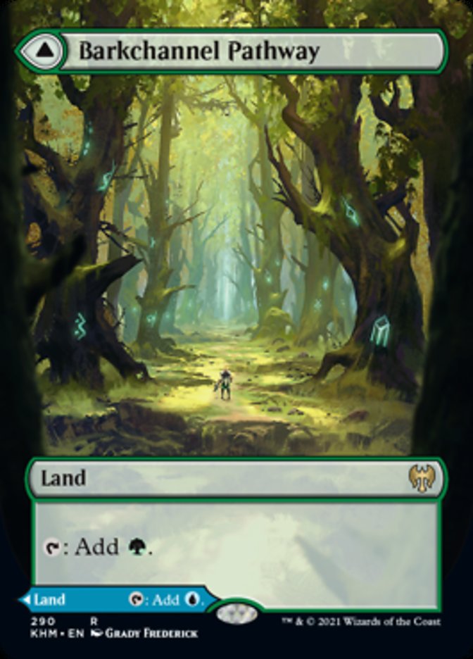 Barkchannel Pathway // Tidechannel Pathway (Borderless Alternate Art) [Kaldheim] | Fandemonia Ltd