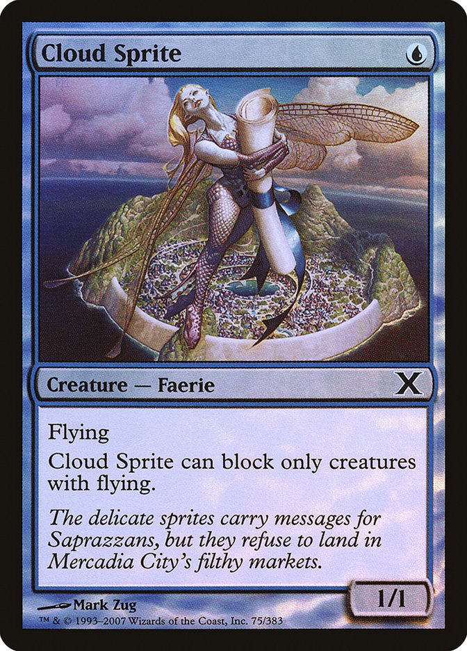 Cloud Sprite (Premium Foil) [Tenth Edition] | Fandemonia Ltd