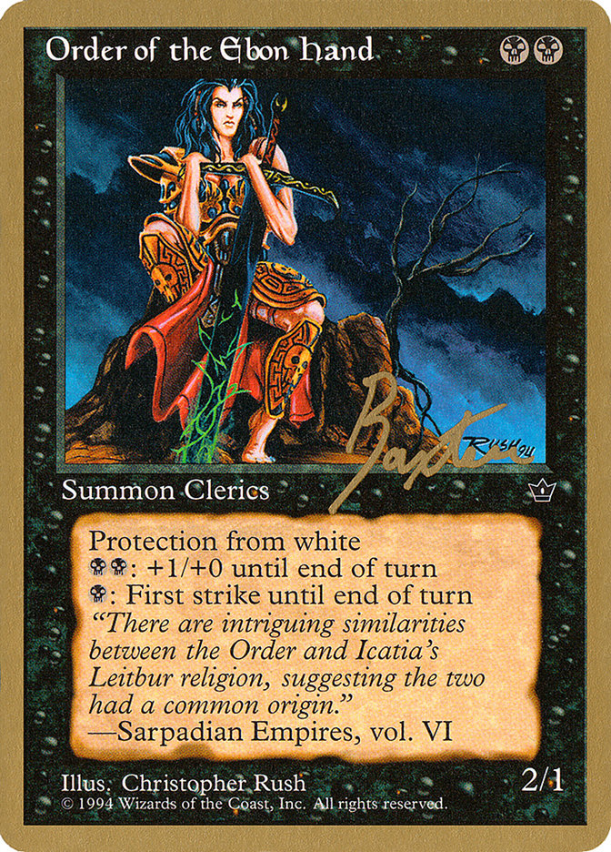 Order of the Ebon Hand (Rush) (George Baxter) [Pro Tour Collector Set] | Fandemonia Ltd
