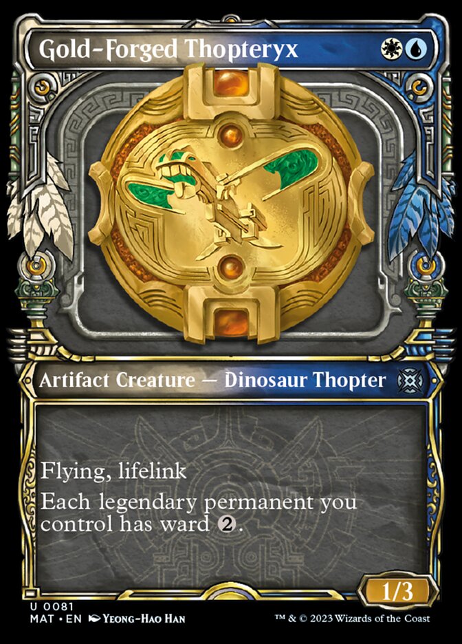 Gold-Forged Thopteryx (Showcase) [March of the Machine: The Aftermath] | Fandemonia Ltd
