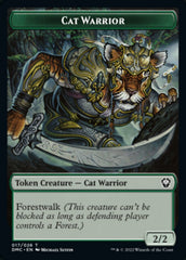Saproling // Cat Warrior Double-sided Token [Dominaria United Tokens] | Fandemonia Ltd