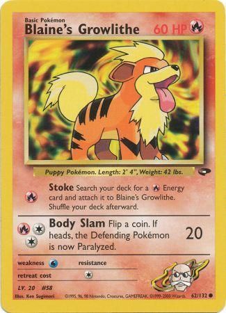 Blaine's Growlithe (62/132) [Gym Challenge Unlimited] | Fandemonia Ltd
