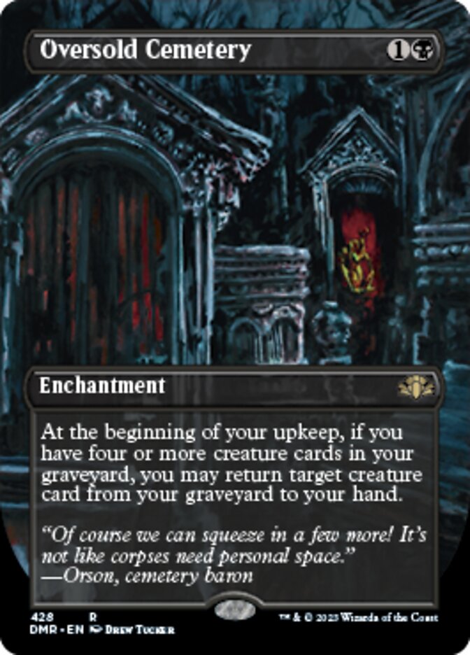 Oversold Cemetery (Borderless Alternate Art) [Dominaria Remastered] | Fandemonia Ltd