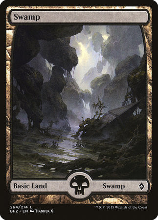 Swamp (264) - Full Art [Battle for Zendikar] | Fandemonia Ltd