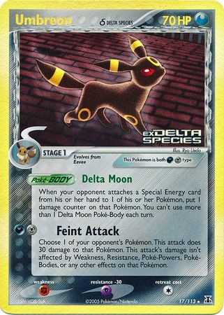 Umbreon (17/113) (Delta Species) (Stamped) [EX: Delta Species] | Fandemonia Ltd