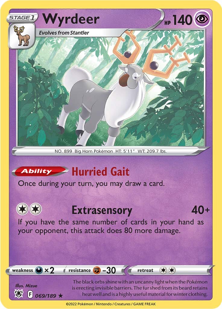 Wyrdeer (069/189) (Theme Deck Exclusive) [Sword & Shield: Astral Radiance] | Fandemonia Ltd