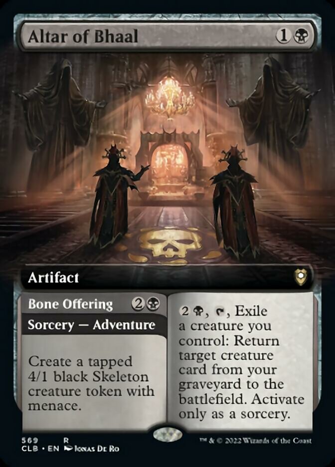 Altar of Bhaal // Bone Offering (Extended Art) [Commander Legends: Battle for Baldur's Gate] | Fandemonia Ltd
