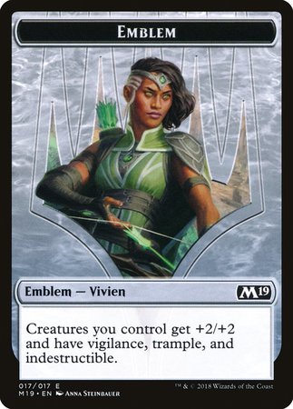 Emblem - Vivien Reid [Core Set 2019 Tokens] | Fandemonia Ltd