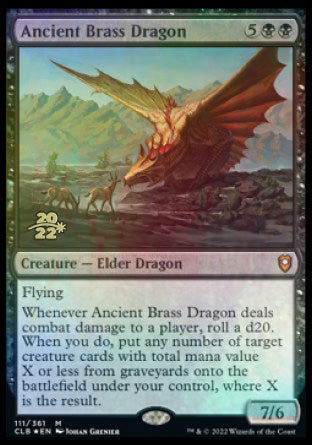 Ancient Brass Dragon [Commander Legends: Battle for Baldur's Gate Prerelease Promos] | Fandemonia Ltd
