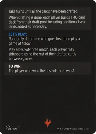 Winchester Draft (Magic Minigame) [Kamigawa: Neon Dynasty Minigame] | Fandemonia Ltd