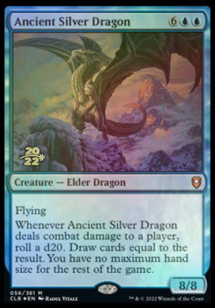 Ancient Silver Dragon [Commander Legends: Battle for Baldur's Gate Prerelease Promos] | Fandemonia Ltd