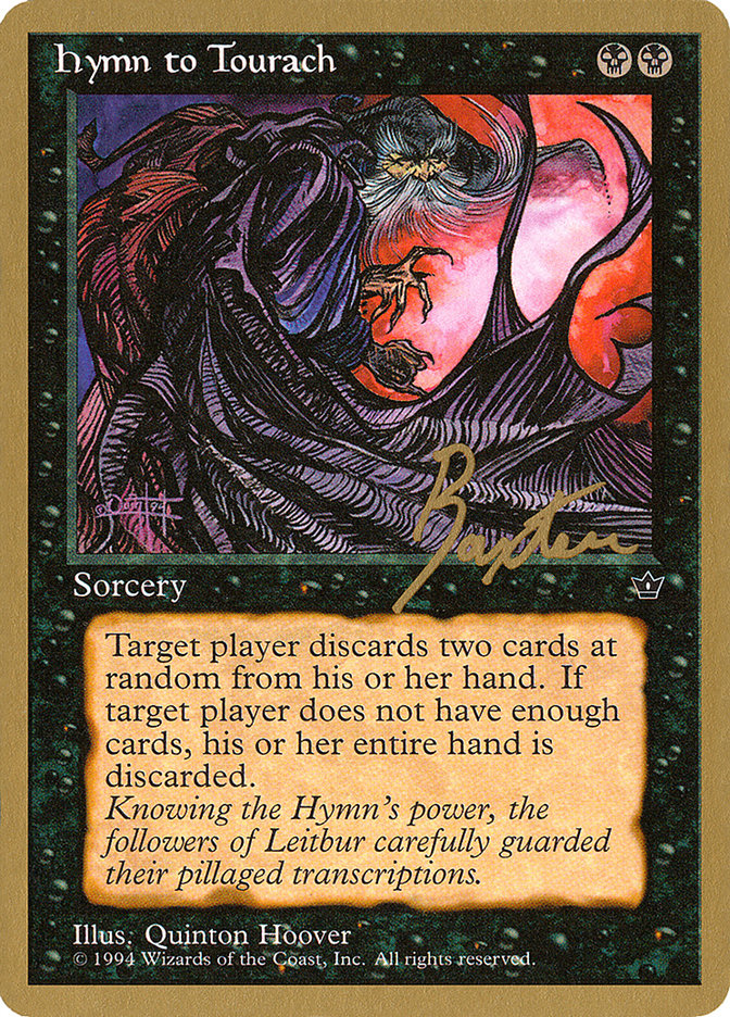 Hymn to Tourach (Cloak) (George Baxter) [Pro Tour Collector Set] | Fandemonia Ltd