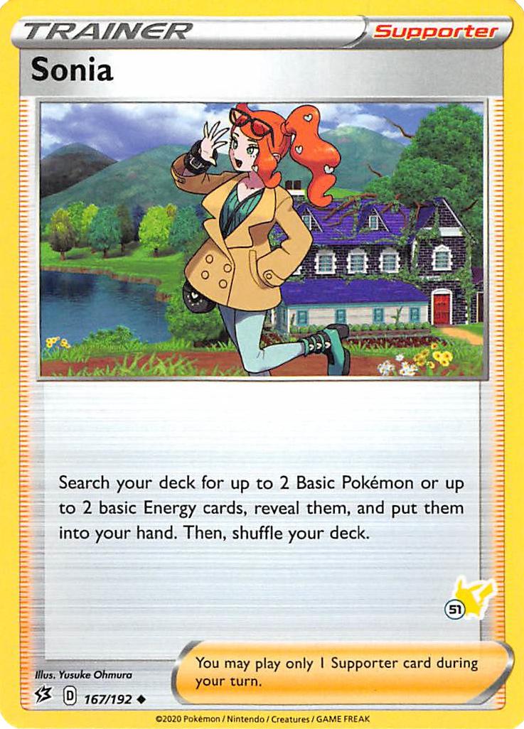 Sonia (167/192) (Pikachu Stamp #51) [Battle Academy 2022] | Fandemonia Ltd