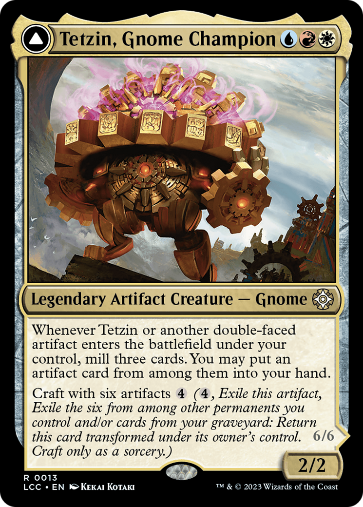 Tetzin, Gnome Champion // The Golden-Gear Colossus [The Lost Caverns of Ixalan Commander] | Fandemonia Ltd