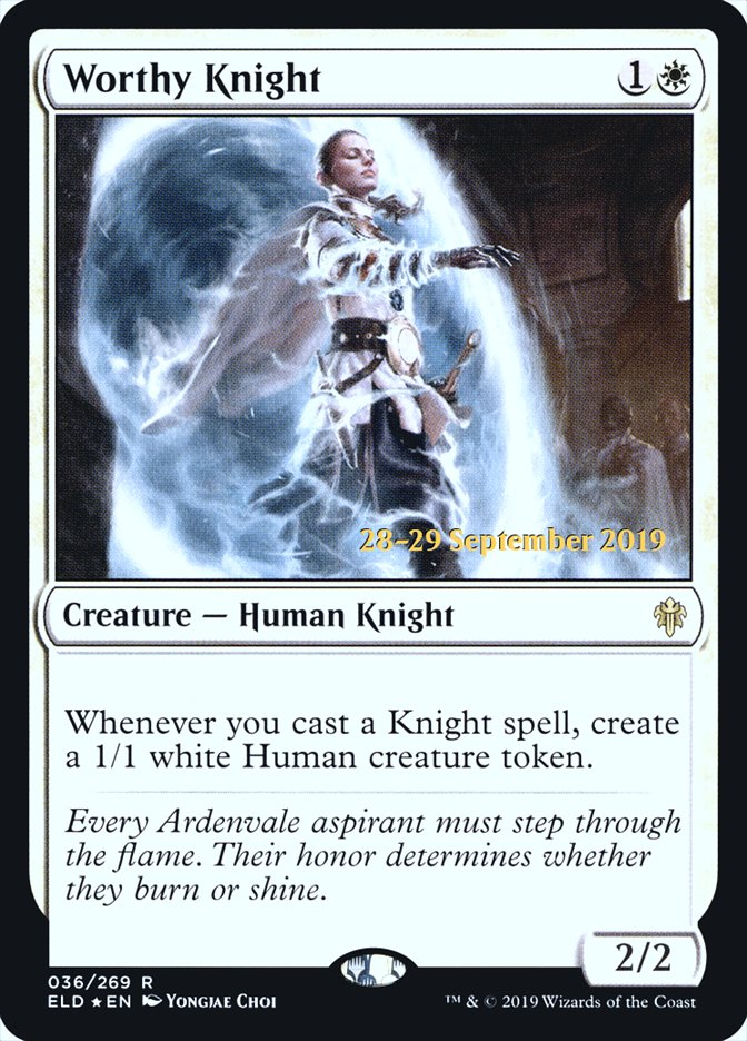 Worthy Knight  [Throne of Eldraine Prerelease Promos] | Fandemonia Ltd