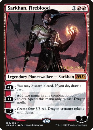 Sarkhan, Fireblood [Core Set 2019 Promos] | Fandemonia Ltd