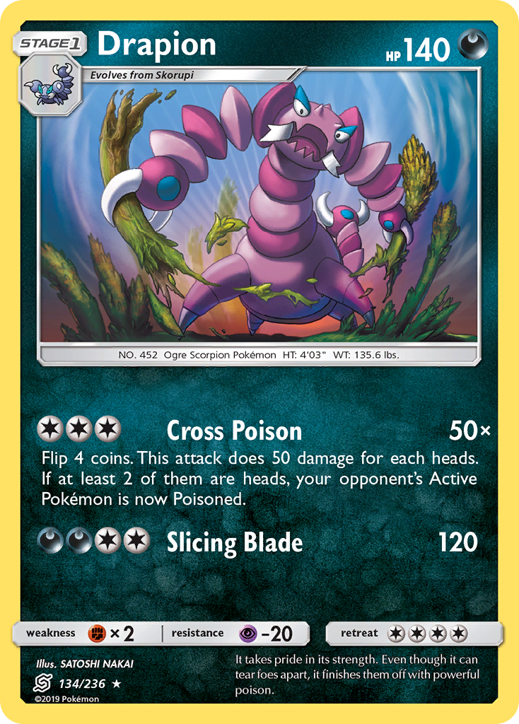 Drapion (134/236) [Sun & Moon: Unified Minds] | Fandemonia Ltd