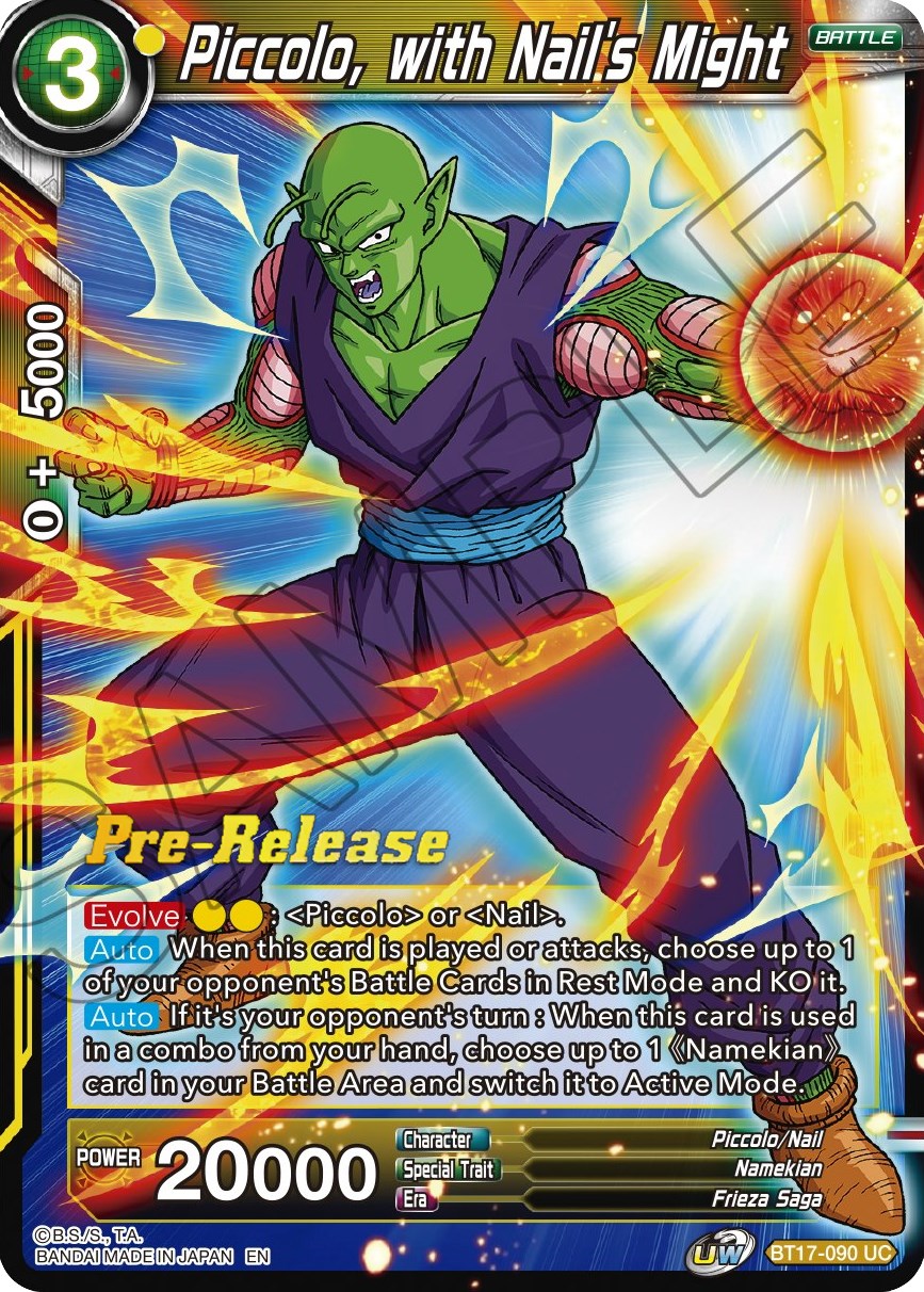 Piccolo, with Nail's Might (BT17-090) [Ultimate Squad Prerelease Promos] | Fandemonia Ltd