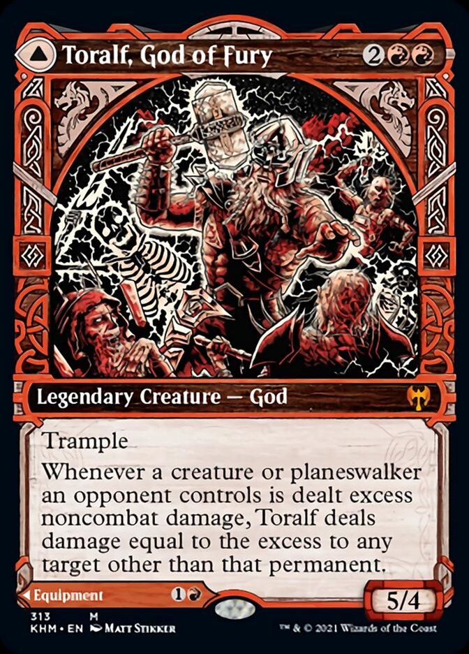 Toralf, God of Fury // Toralf's Hammer (Showcase) [Kaldheim] | Fandemonia Ltd