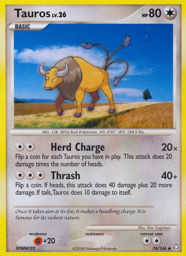 Tauros (74/146) [Diamond & Pearl: Legends Awakened] | Fandemonia Ltd