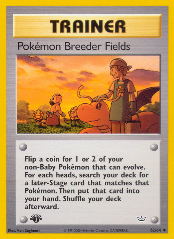 Pokemon Breeder Fields (62/64) [Neo Revelation 1st Edition] | Fandemonia Ltd