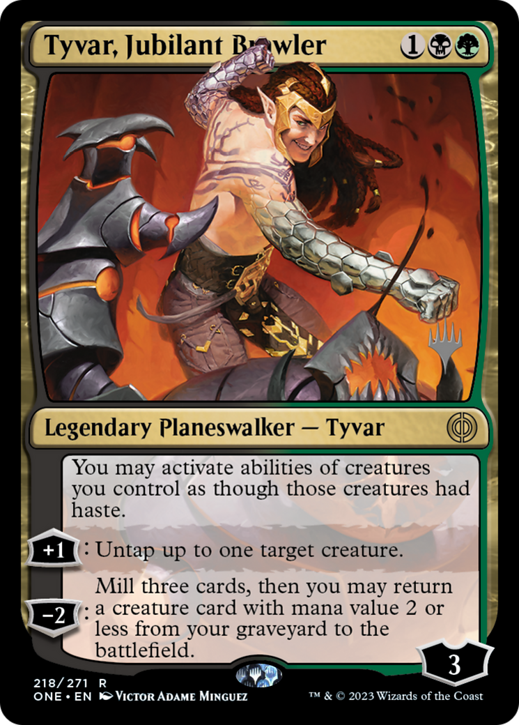 Tyvar, Jubilant Brawler (Promo Pack) [Phyrexia: All Will Be One Promos] | Fandemonia Ltd