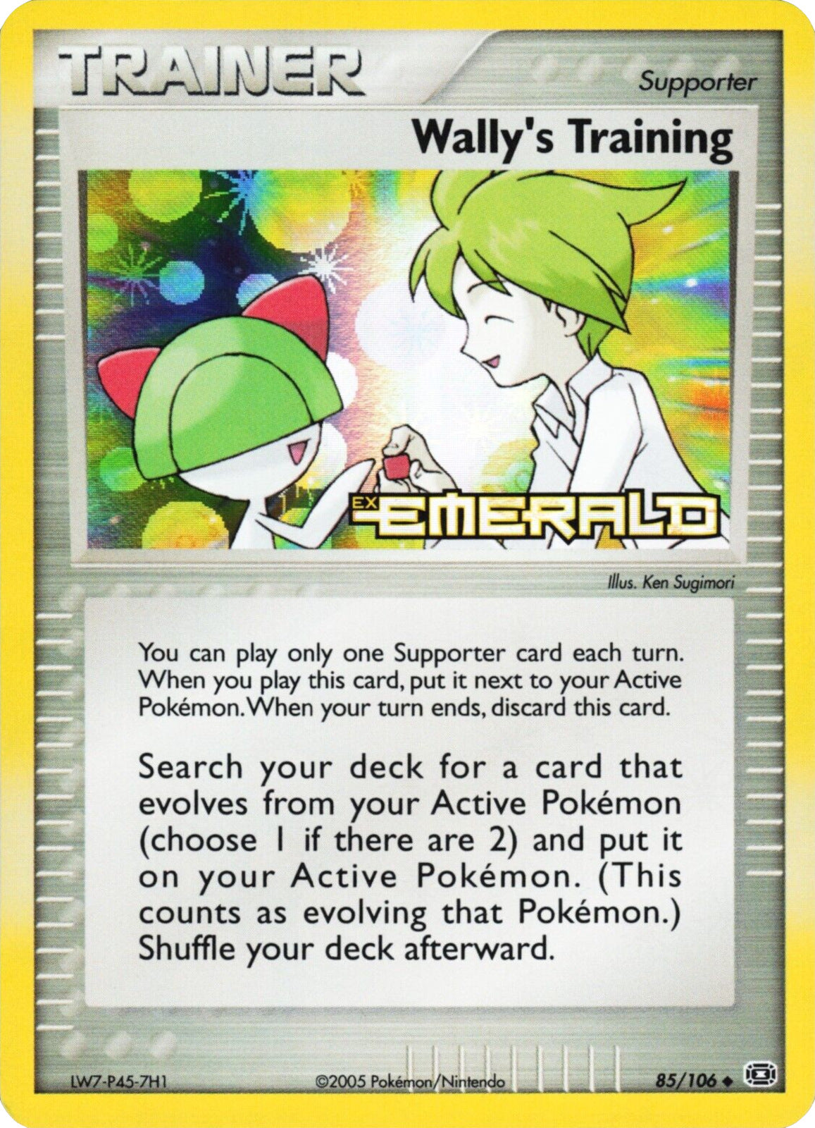 Wally's Training (85/106) (Stamped) [EX: Emerald] | Fandemonia Ltd