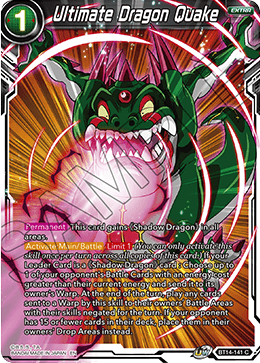 Ultimate Dragon Quake (BT14-141) [Cross Spirits] | Fandemonia Ltd