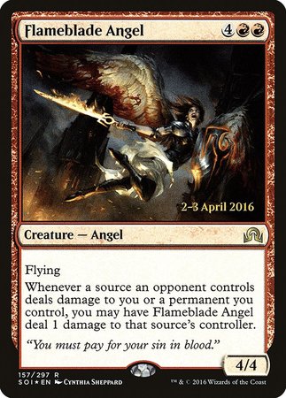 Flameblade Angel [Shadows over Innistrad Promos] | Fandemonia Ltd