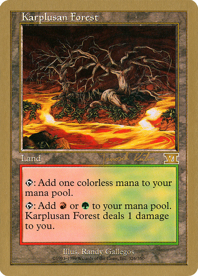 Karplusan Forest (Janosch Kuhn) [World Championship Decks 2000] | Fandemonia Ltd