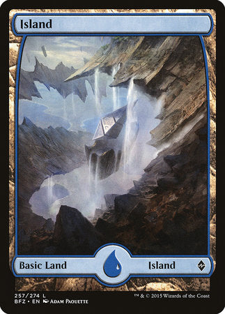 Island (257) - Full Art [Battle for Zendikar] | Fandemonia Ltd