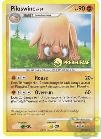 Piloswine (46/100) (Prerelease Promo) [Nintendo: Black Star Promos] | Fandemonia Ltd