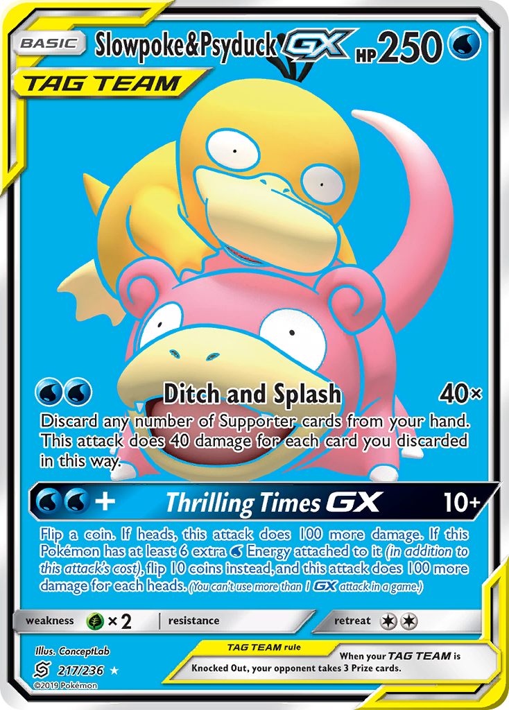 Slowpoke & Psyduck GX (217/236) [Sun & Moon: Unified Minds] | Fandemonia Ltd