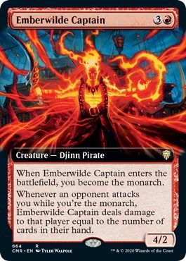 Emberwilde Captain (Extended Art) [Commander Legends] | Fandemonia Ltd