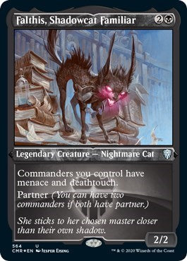 Falthis, Shadowcat Familiar (Foil Etched) [Commander Legends] | Fandemonia Ltd