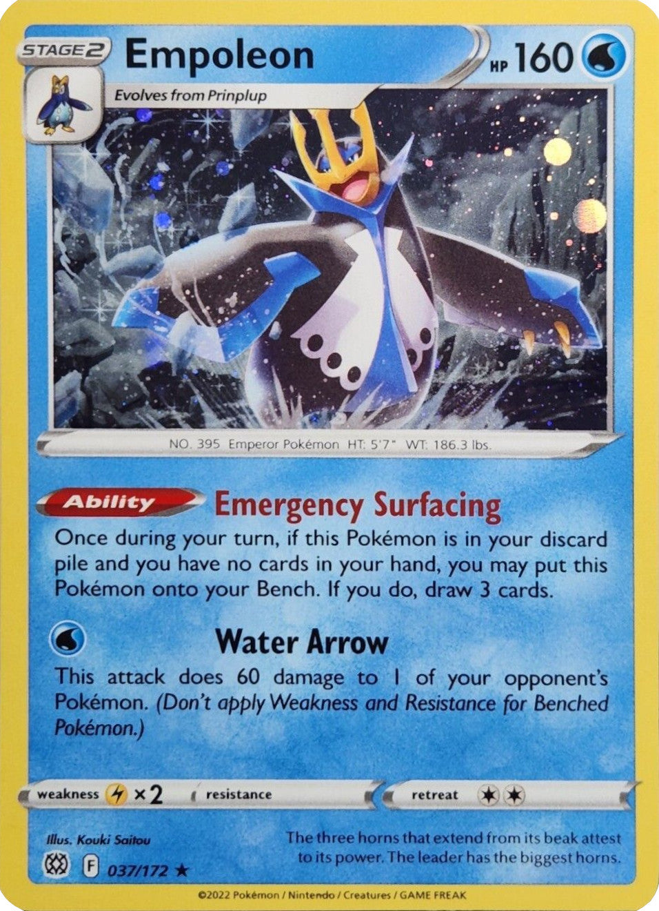 Empoleon (037/172) (Cosmos Holo) [Sword & Shield: Brilliant Stars] | Fandemonia Ltd