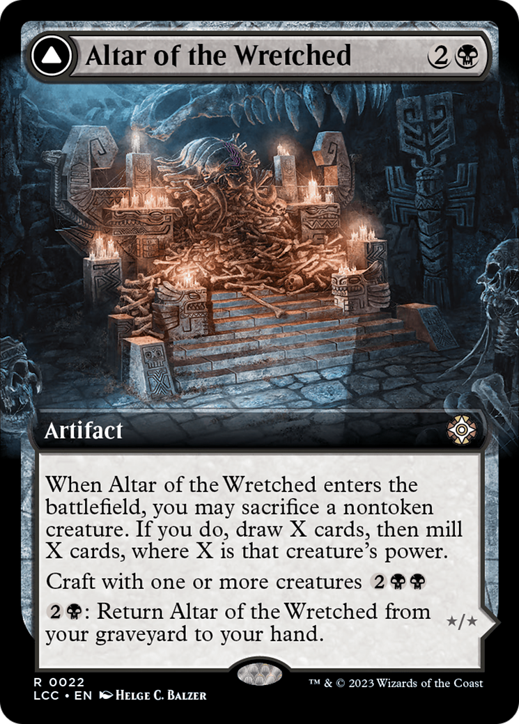 Altar of the Wretched // Wretched Bonemass (Extended Art) [The Lost Caverns of Ixalan Commander] | Fandemonia Ltd
