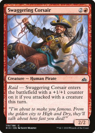 Swaggering Corsair [Rivals of Ixalan] | Fandemonia Ltd