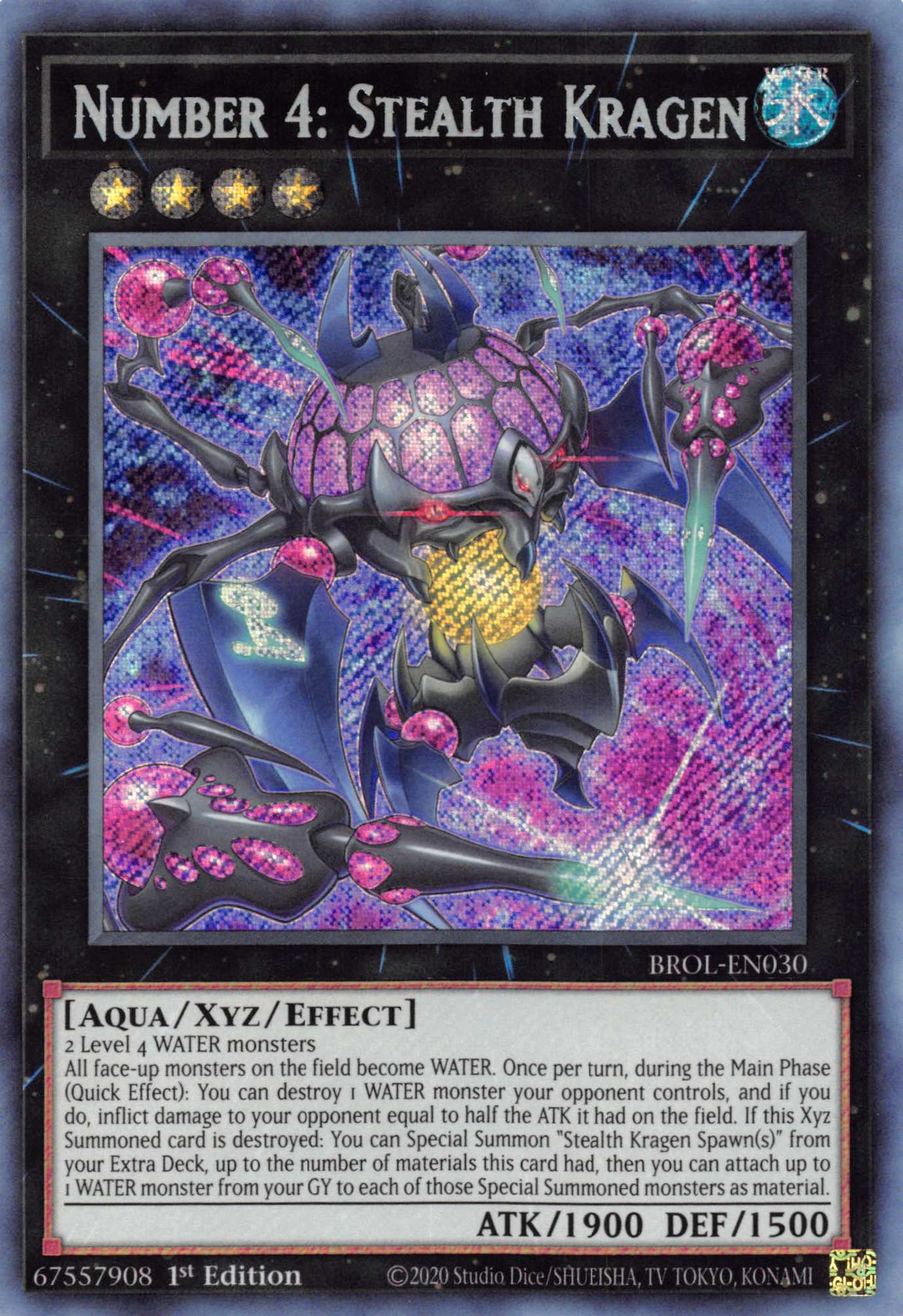 Number 4: Stealth Kragen [BROL-EN030] Secret Rare | Fandemonia Ltd