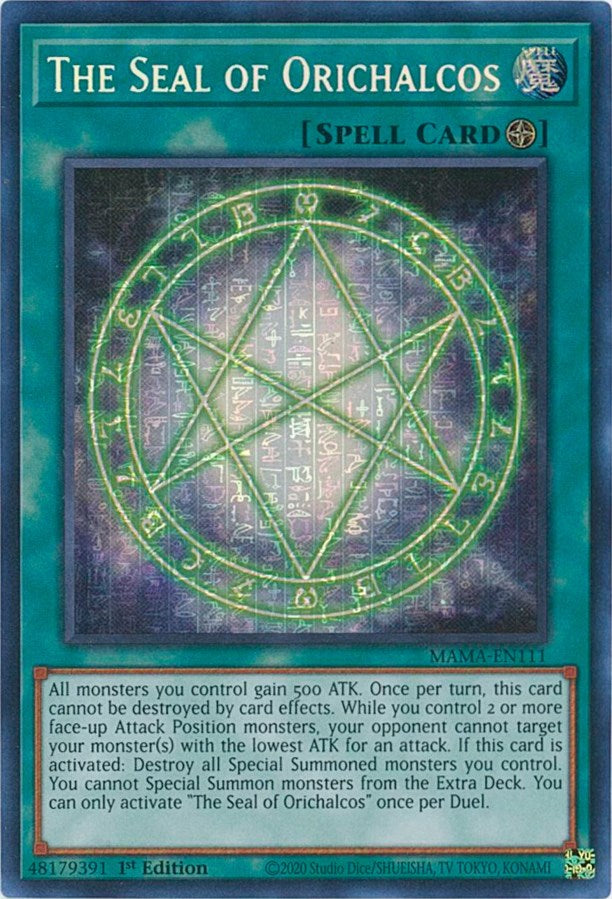 The Seal of Orichalcos [MAMA-EN111] Secret Pharaoh's Rare | Fandemonia Ltd
